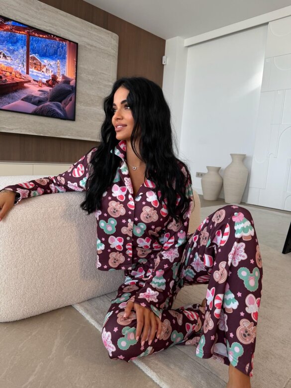 Piżama 2w1 Dream z ciasteczkami śliwkowa