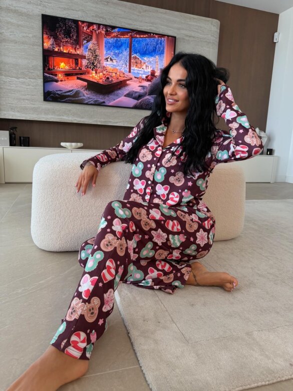 Piżama 2w1 Dream z ciasteczkami śliwkowa