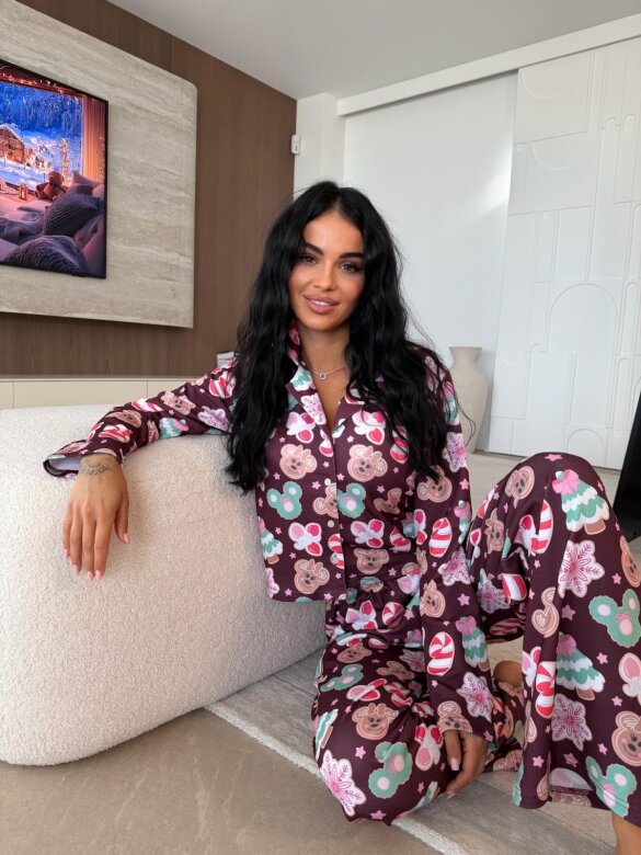 Piżama 2w1 Dream z ciasteczkami śliwkowa