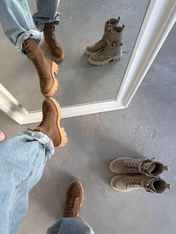 Botki Modero skóra naturalna czekoladowe 