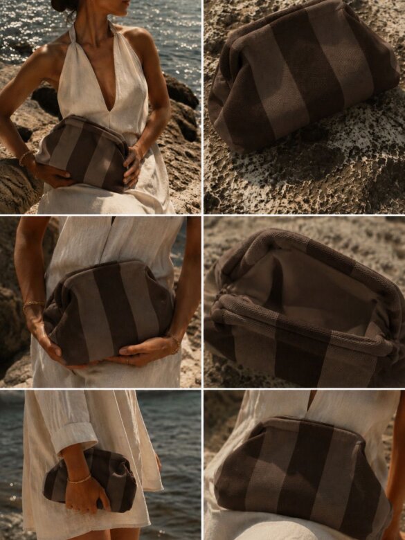 Handbag Mila chocolate-beige