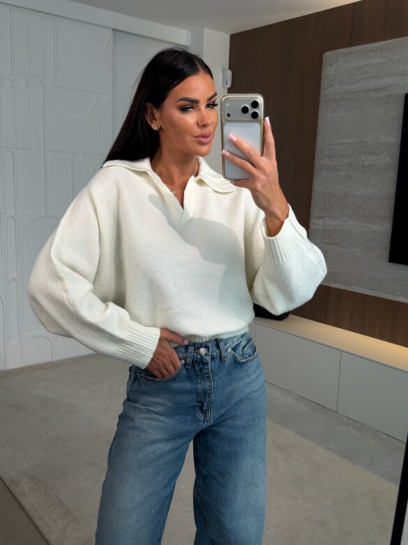 Sweater Nodriso with wool ecru
