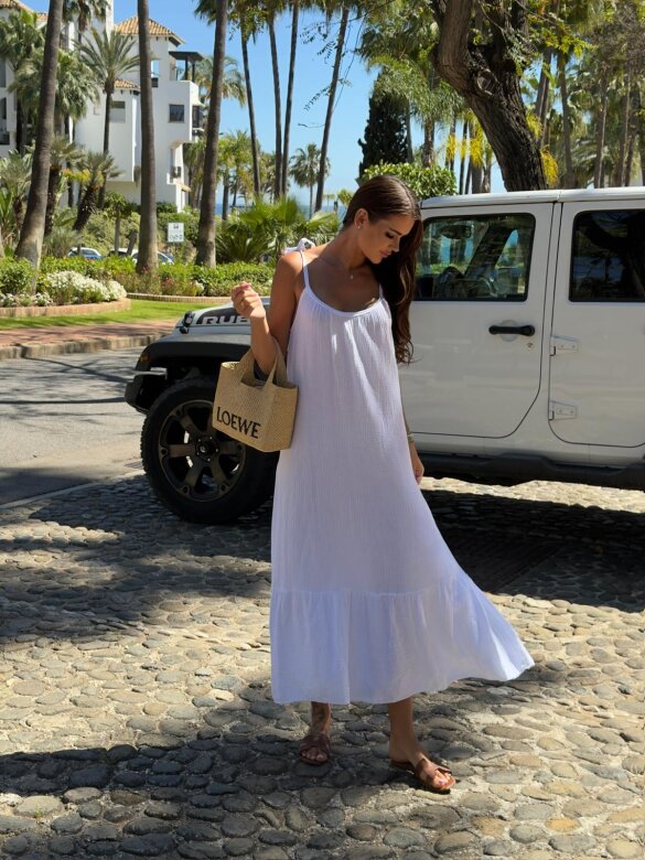 Sukienka Victoria bawełniana biała 