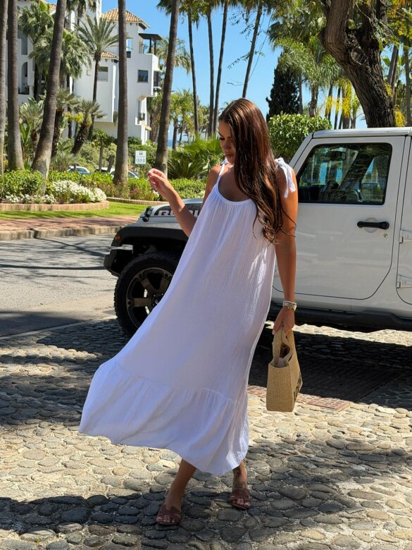 Sukienka Victoria bawełniana biała 