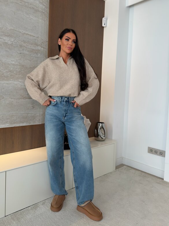 Sweater Nodriso with wool beige
