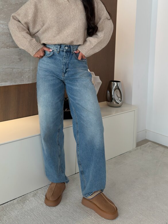 Sweater Nodriso with wool beige