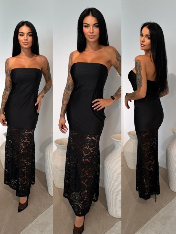 Sukienka Carvini maxi czarna 