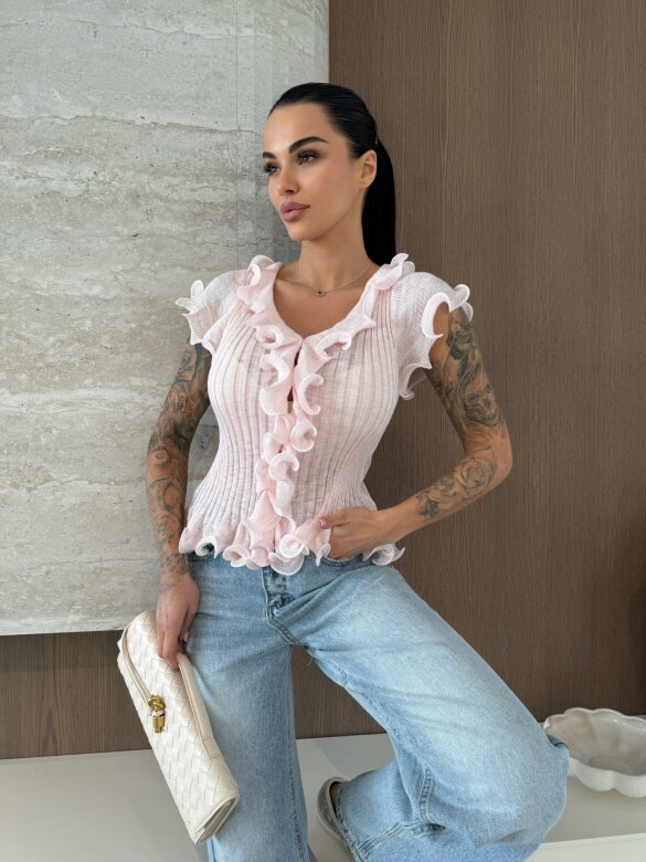 Bluzka Fabiene pudrowa