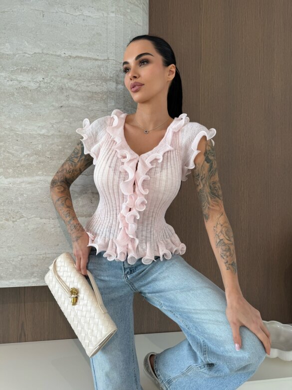 Bluzka Fabiene pudrowa