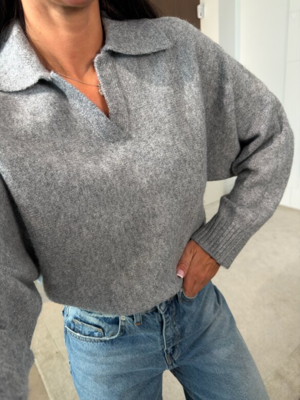 Sweater Nodriso with wool grey