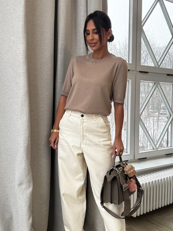 Spodnie Modere jeans jasnobeżowe