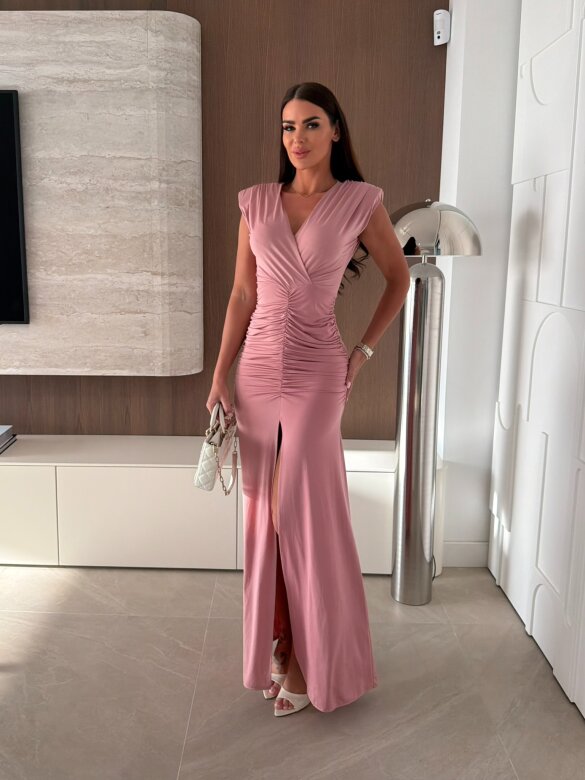 Sukienka Patty maxi pudrowa