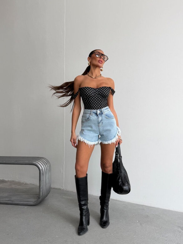 Szorty Arezio jeans jasnoniebieskie 