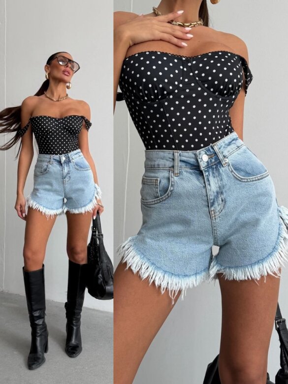 Szorty Arezio jeans jasnoniebieskie 