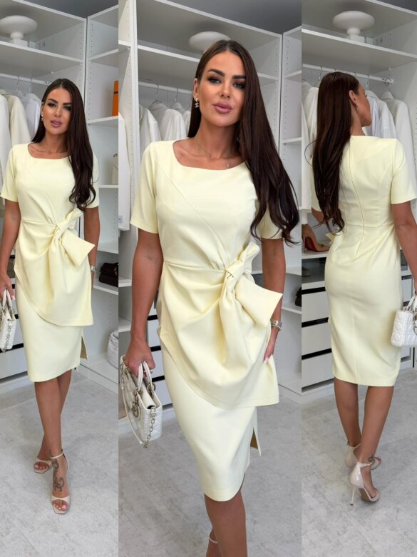 Sukienka Moniq z wiskozą butter yellow 