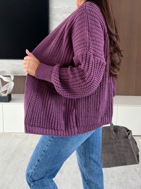Cardigan Hug Me Warm fioletowy 