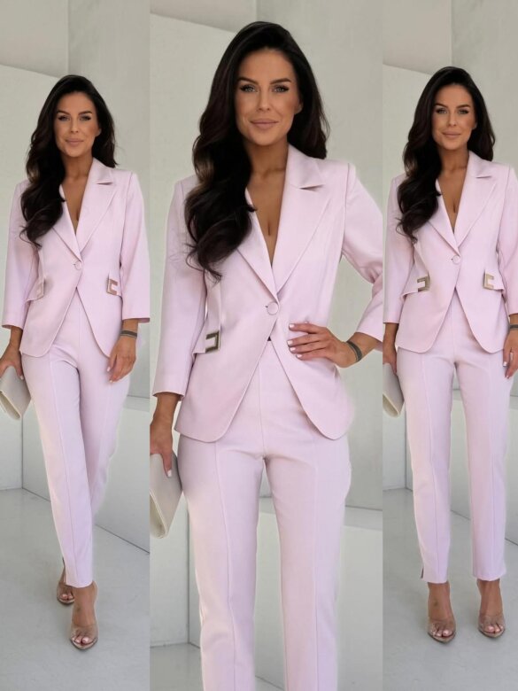 Komplet 2w1 Lentio pudrowy 