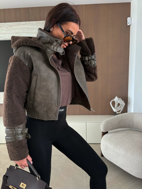 Kurtka Vionne eko skóra czekoladowa 