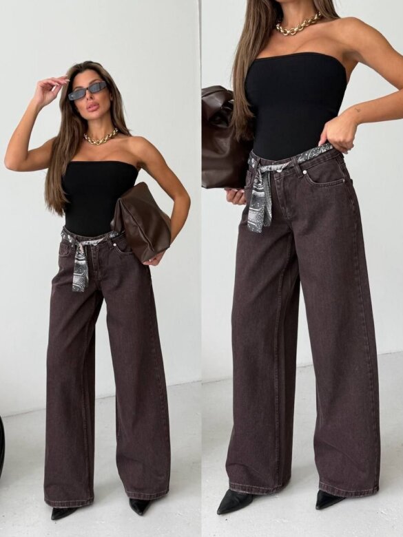 Spodnie Catania jeans czekoladowe