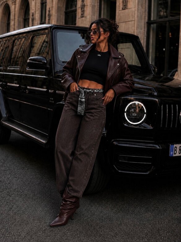 Spodnie Catania jeans czekoladowe
