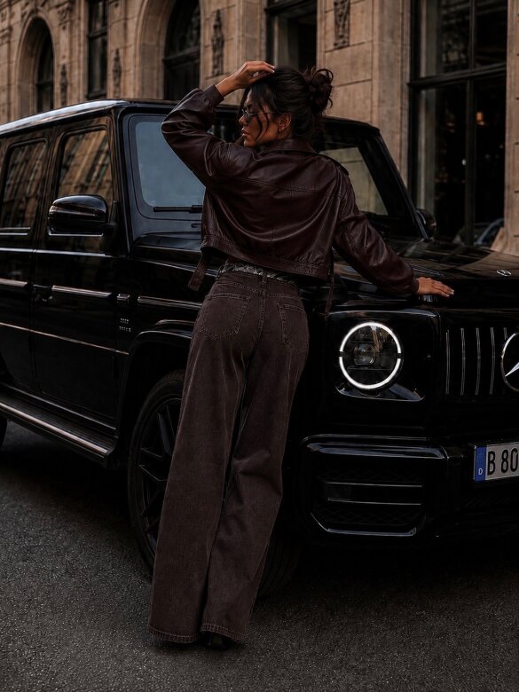Spodnie Catania jeans czekoladowe