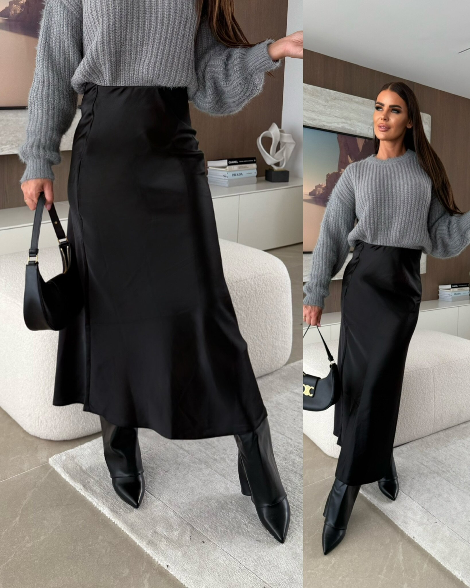 Spódnica Scarlet midi czarna