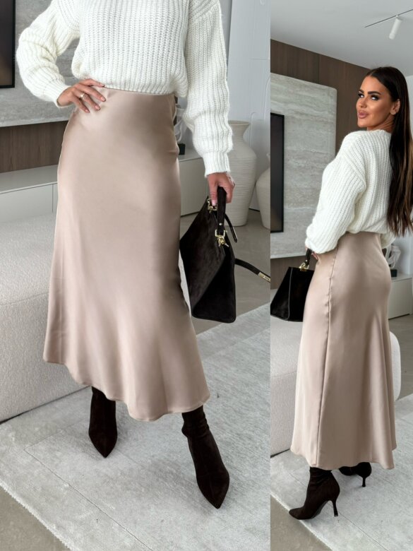 Skirt Scarlet midi beige