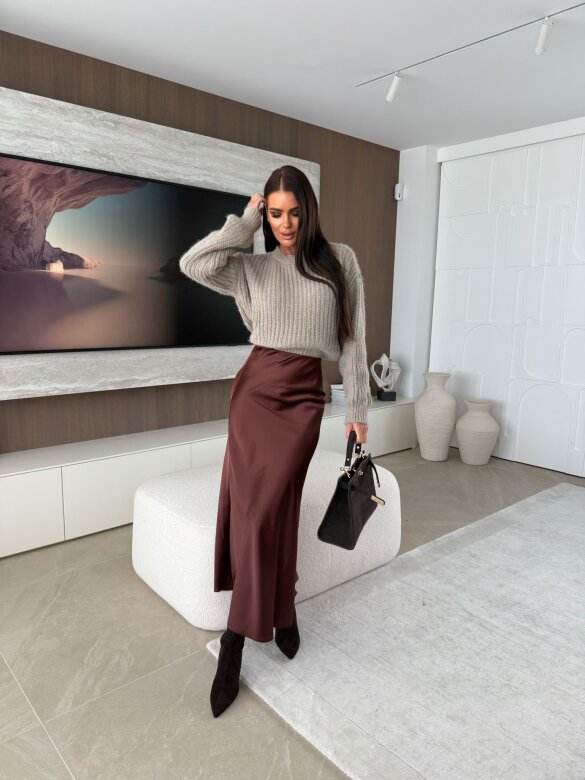 Skirt Scarlet midi brown