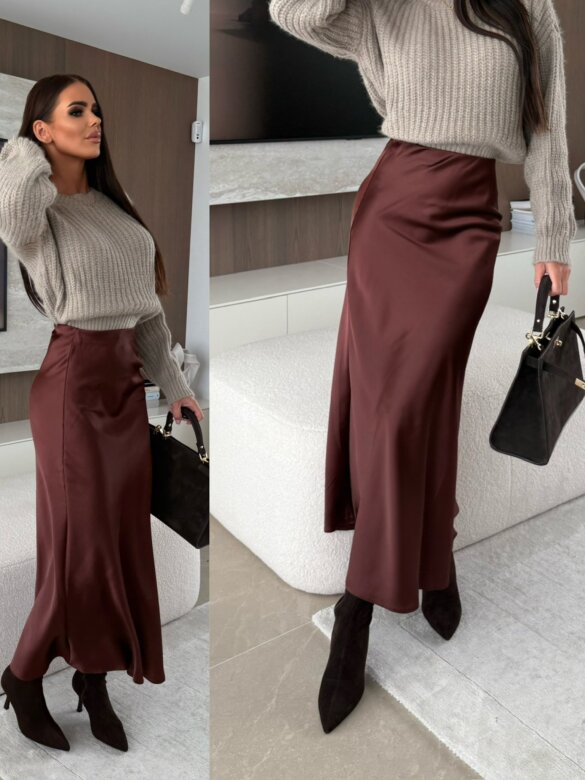 Skirt Scarlet midi brown