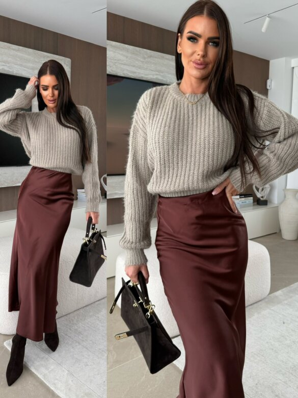 Skirt Scarlet midi brown