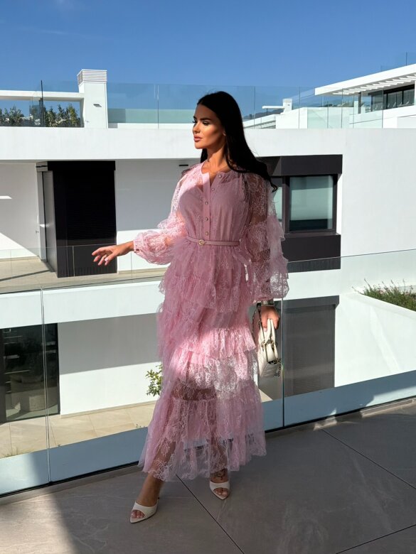 Sukienka Merina pudrowa 