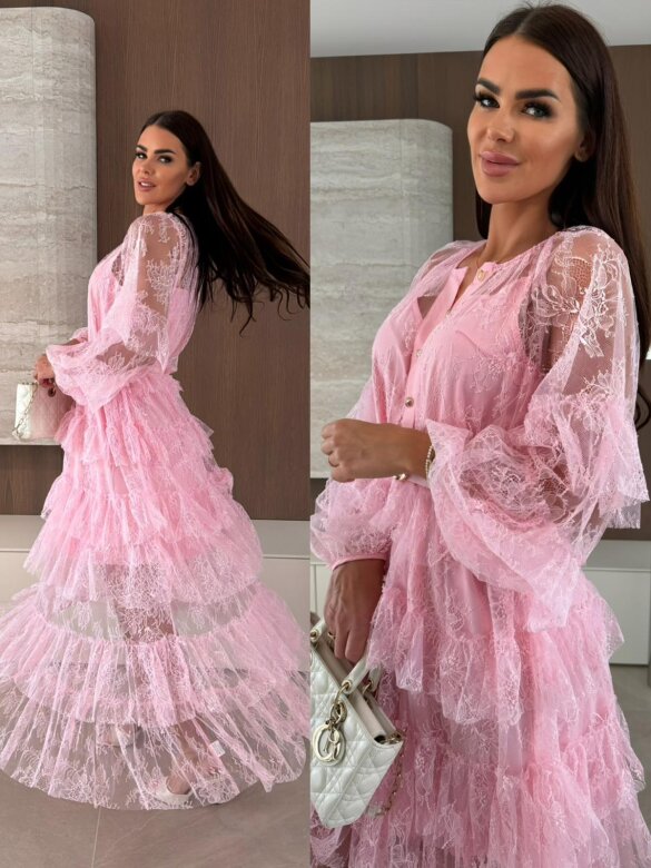 Sukienka Merina pudrowa 