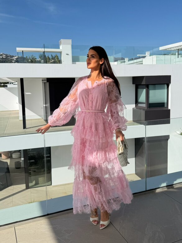 Sukienka Merina pudrowa 