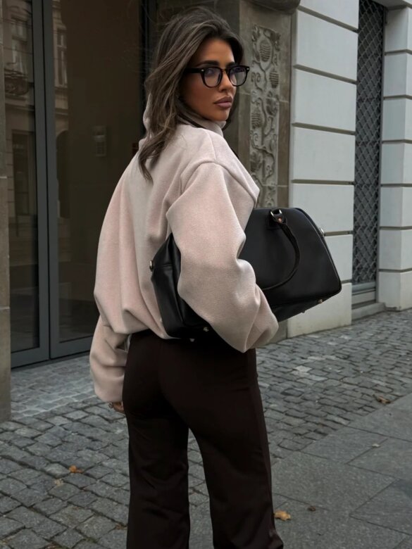 Hoodie Elodia cotton light beige