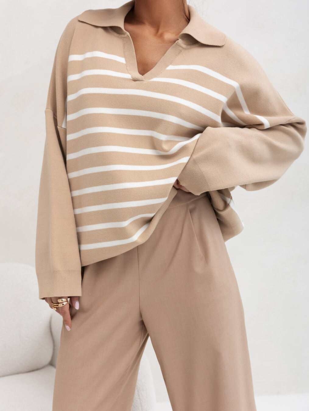 Trousers Veriso elegant nude 6