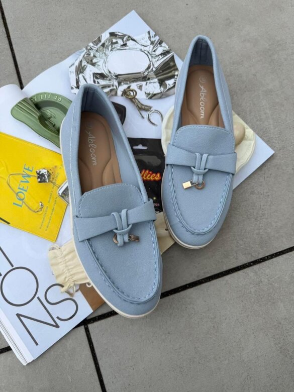 Mokasyny Lusio blękitne