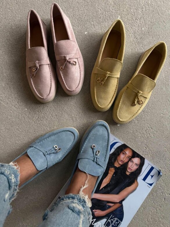 Mokasyny Lusio blękitne