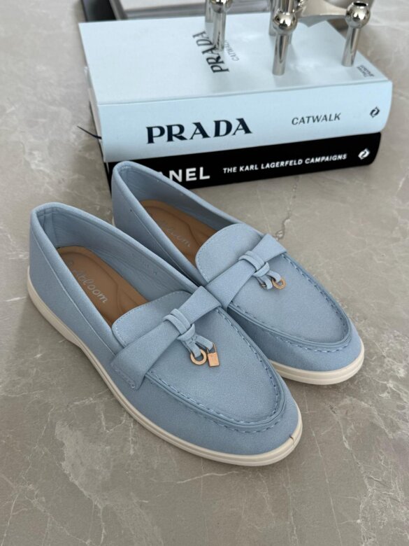 Mokasyny Lusio błękitne 