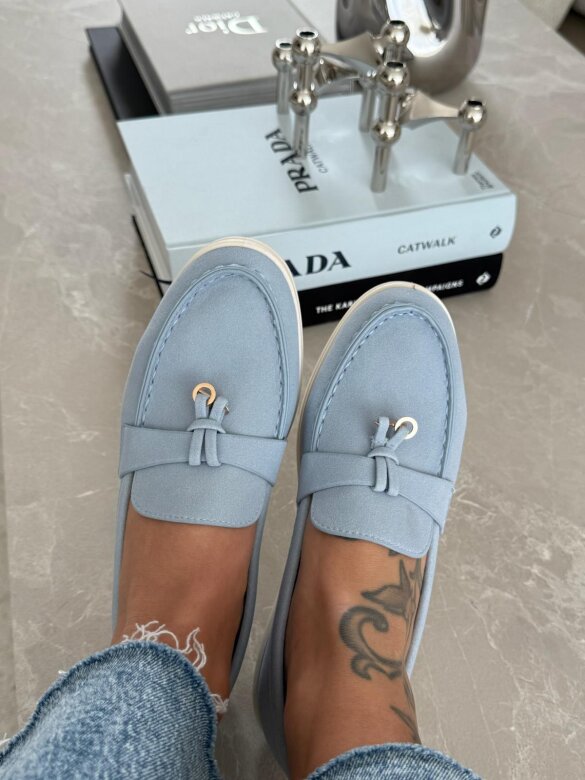 Mokasyny Lusio błękitne 