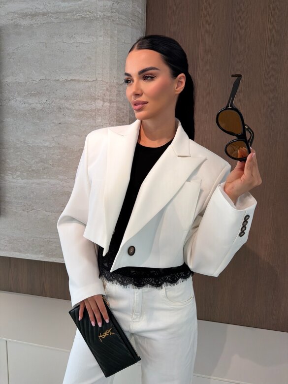 Marynarka Turner Premium short biała