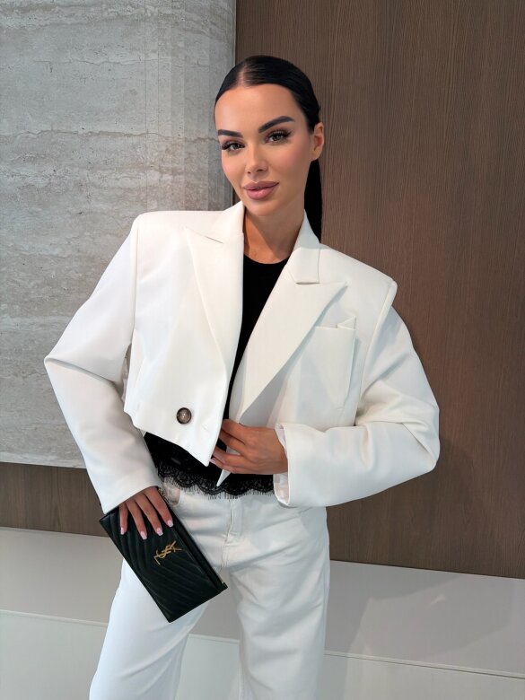 Marynarka Turner Premium short biała