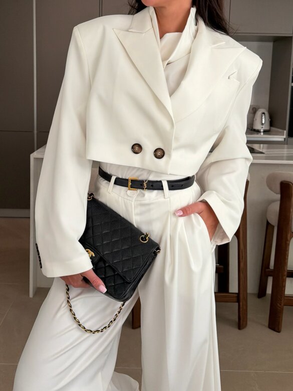 Marynarka Turner Premium short biała