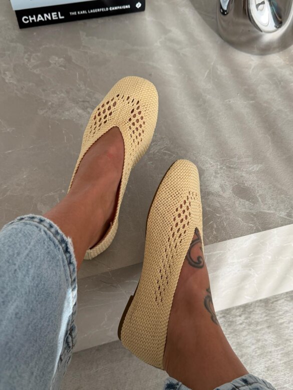 Ballerinas Calios butter yellow