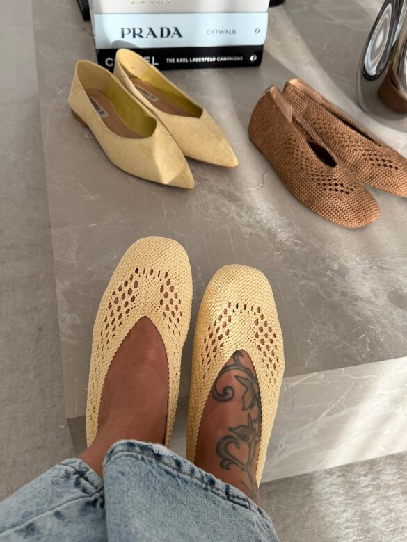 Ballerinas Calios butter yellow