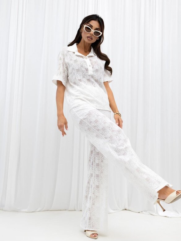 Komplet 2w1 Tristy 80% bawełna biały 