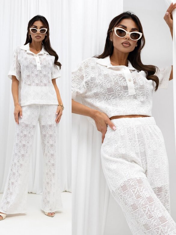 Komplet 2w1 Tristy 80% bawełna biały 