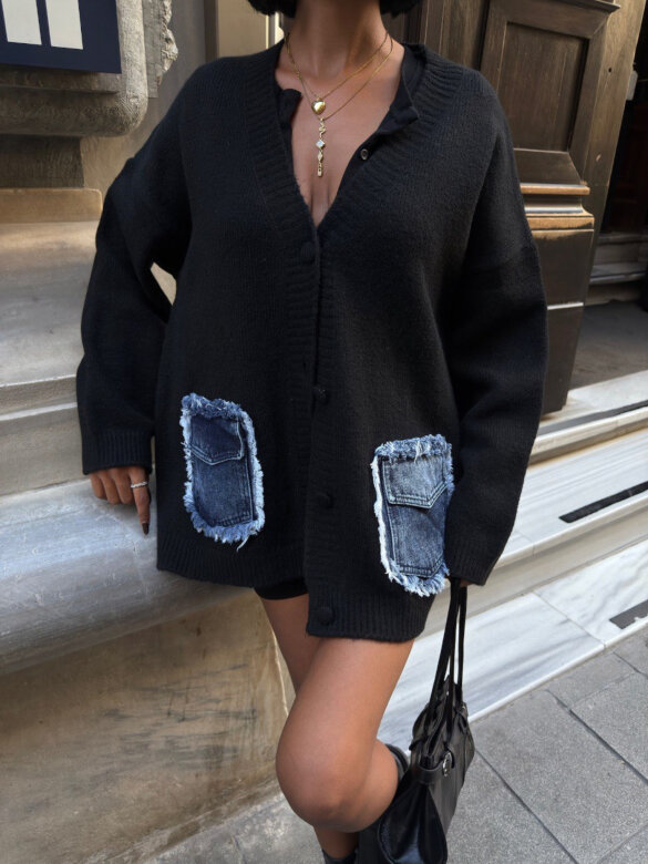 Sweter Zorelle jeans czarny 