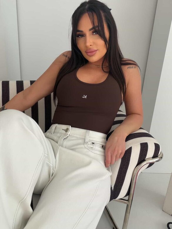 Top Azra czekoladowy 