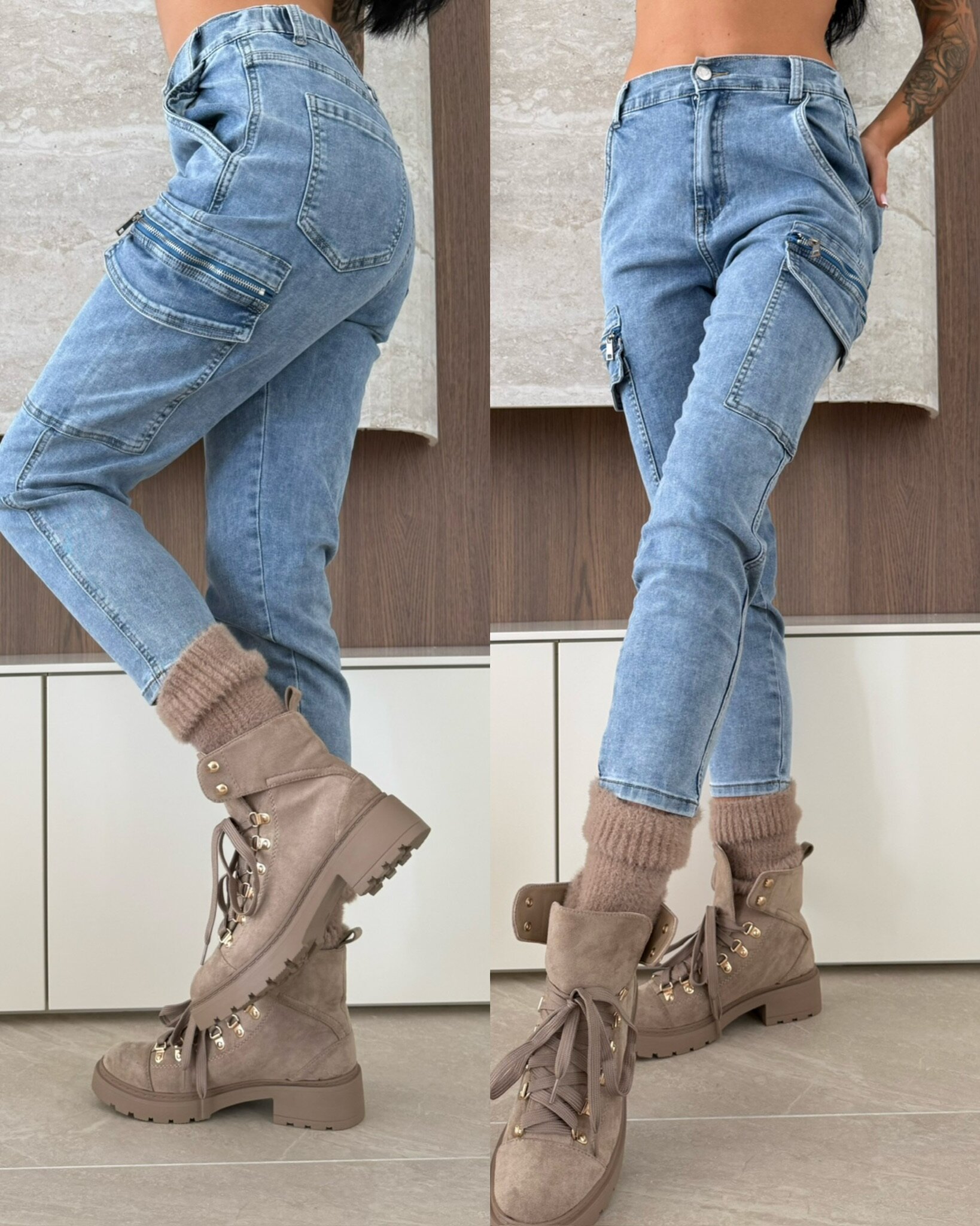 Spodnie Berry jeans niebieskie