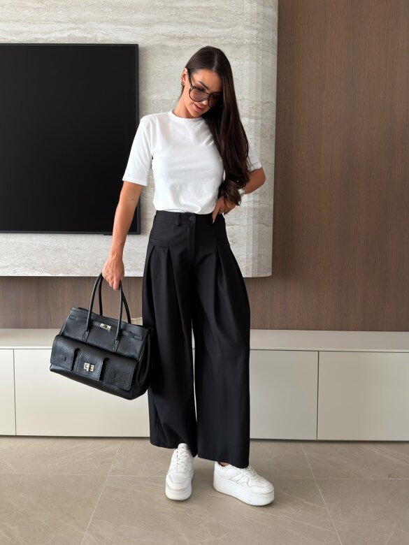 Spodnie Terry elegant czarne 